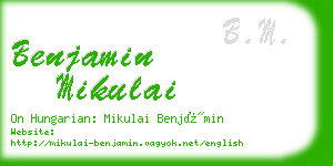 benjamin mikulai business card